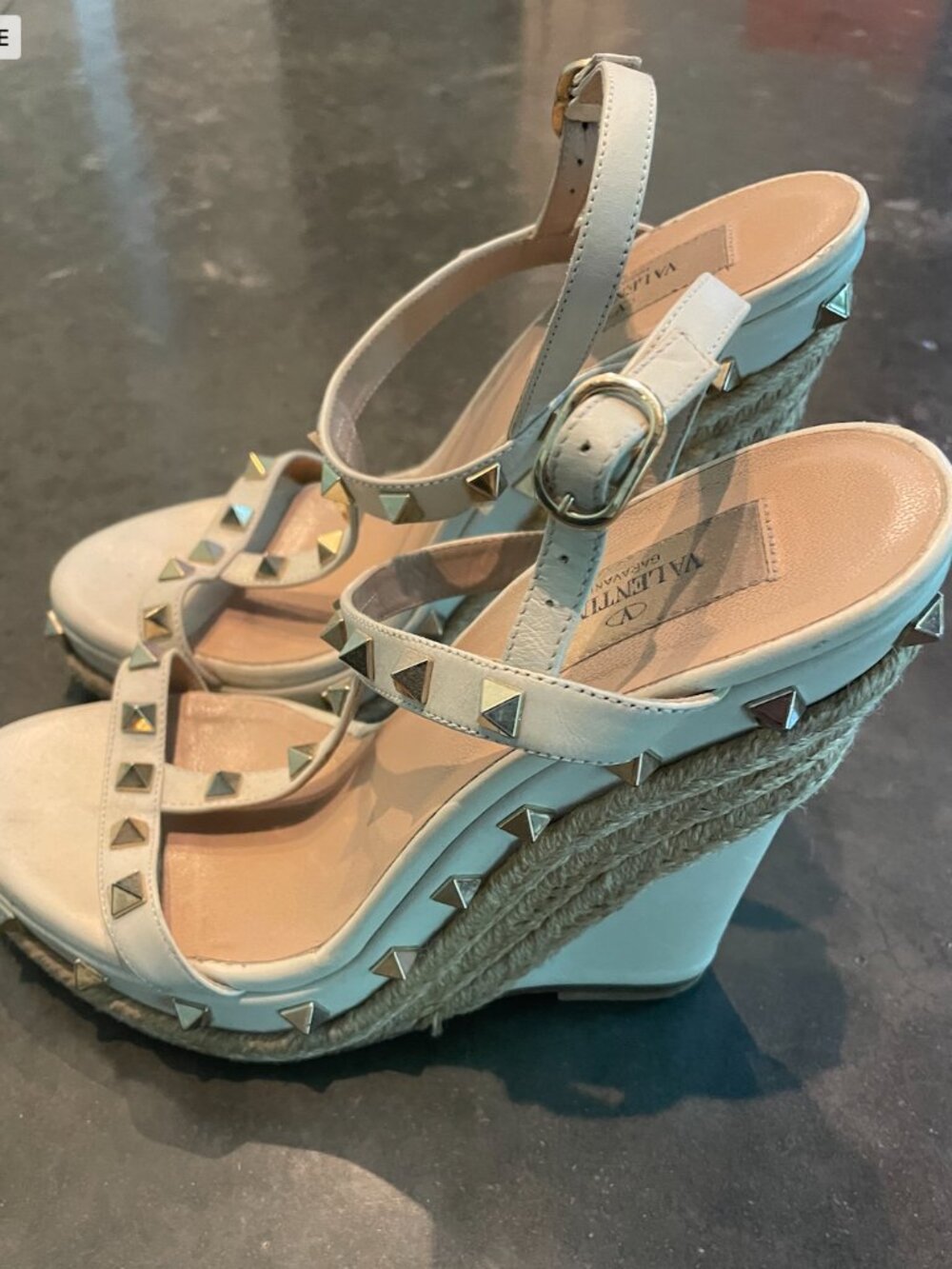 Valentino Garavani Rockstud Wedge Women Sandals size 37 - Picture 5 of 8